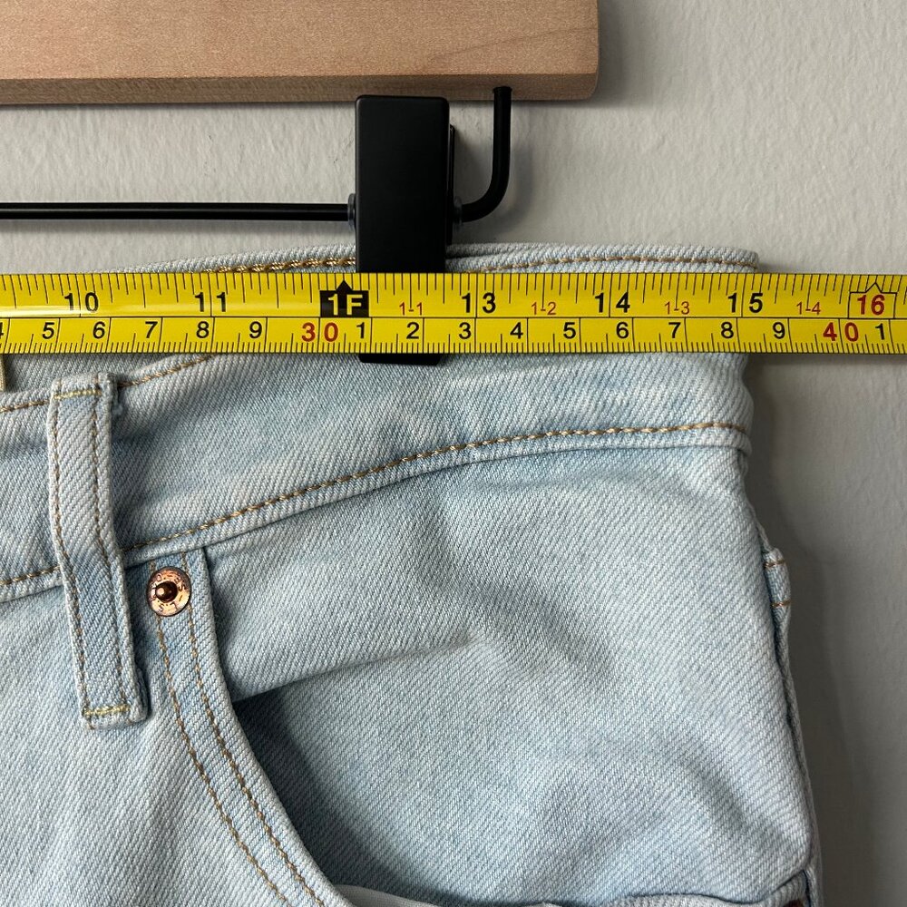 Levi’s Jeans Ribcage Straight Ankle Light Wash Denim Size 30x27 Womens High Rise - Picture 6 of 8